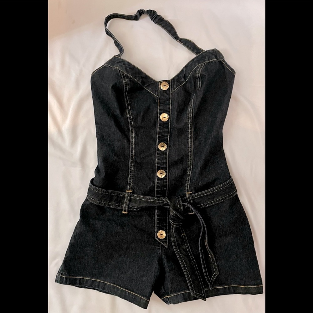 Denim Romper